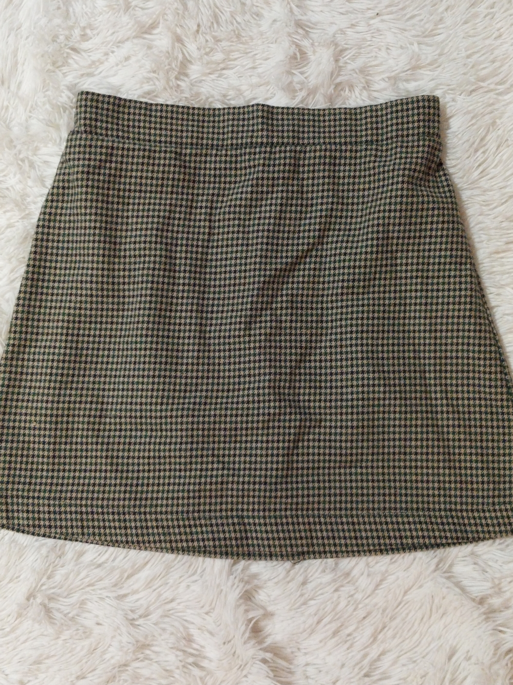 American Eagle Outfitters Green and Black Mini Skirt